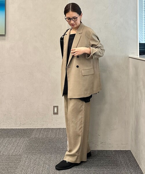 uvカット ワイドパンツ パンツ 「セットアップ着用可」TENNEN TOUCH タックワイドパンツ レディースの画像