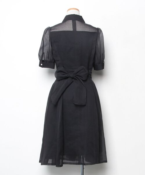 M'S GRACY(エムズグレイシー) チュニック サイズ38 M レディース美品  - 黒 クルーネック/半袖/リボン M'S GRACY - M'S GRACY(エムズグレイシー) 半袖カットソー サイズ38 M