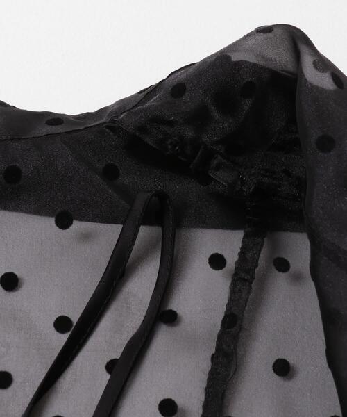 GANNI（ガニー） ブラウス シャツ GANNI FLOCKED ORGANZA PEPLUM