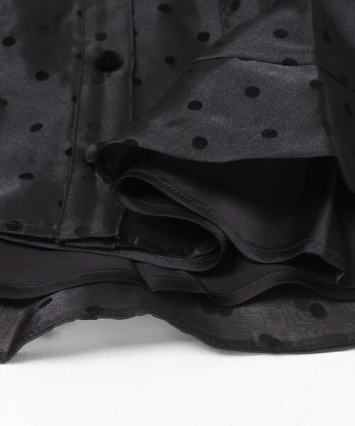 ganni ブラウス　新品未使用 GANNI（ガニー） ブラウス シャツ GANNI FLOCKED ORGANZA PEPLUM