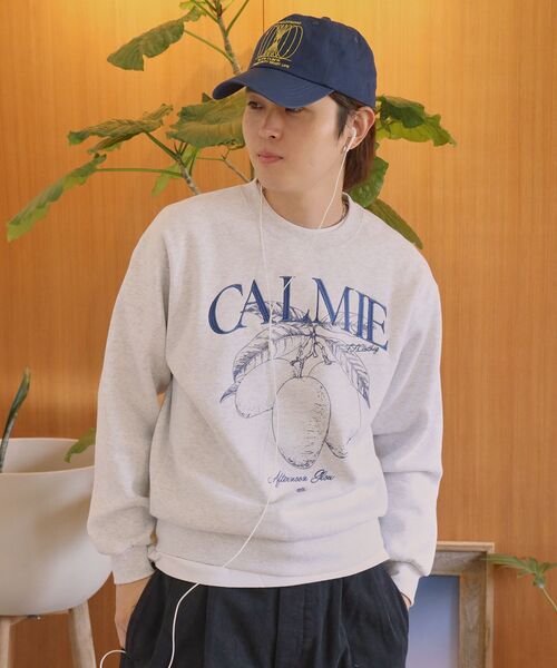 「FFEIN」 スウェットカットソー SMALL ネイビー メンズ_画像2