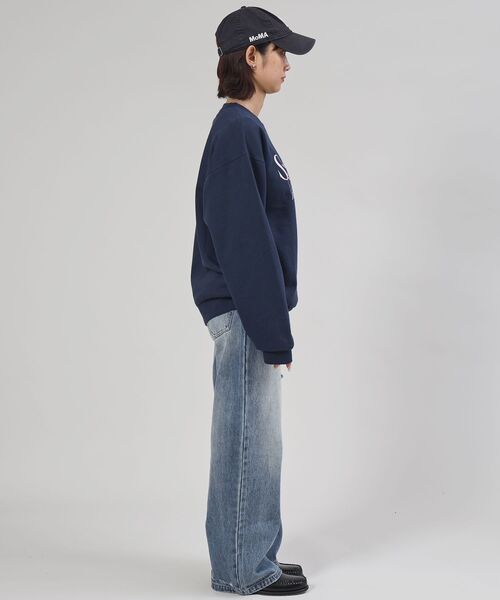 「FFEIN」 スウェットカットソー SMALL ネイビー メンズ_画像9