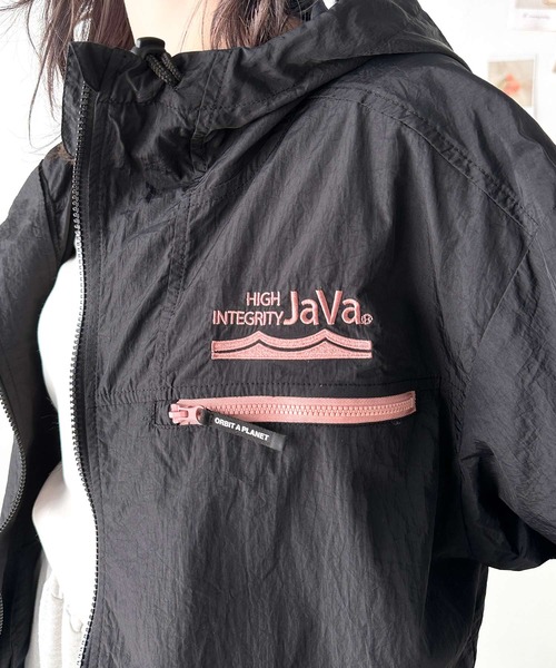 「Java」 ナイロンブルゾン LARGE ブラック レディース_画像8