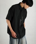 シャツ 半袖 チェーンデザインネクタイ付き ビ...の詳細画像1