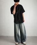 シャツ 半袖 チェーンデザインネクタイ付き ビ...の詳細画像4