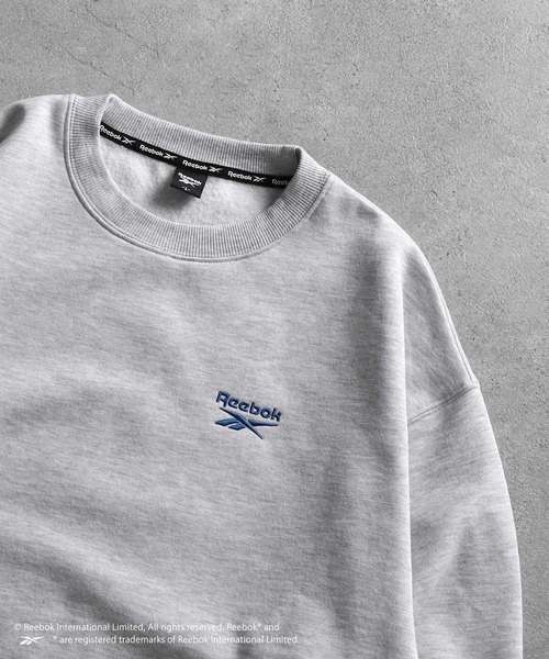 「Reebok」 スウェットカットソー MEDIUM ネイビー レディース_画像6