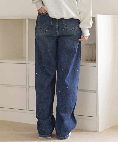 「DAY CLOSET」 ブーツカットデニムパンツ L インディゴブルー レディース_画像4