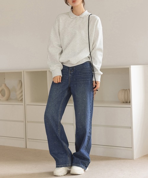 「DAY CLOSET」 ブーツカットデニムパンツ L インディゴブルー レディース_画像7