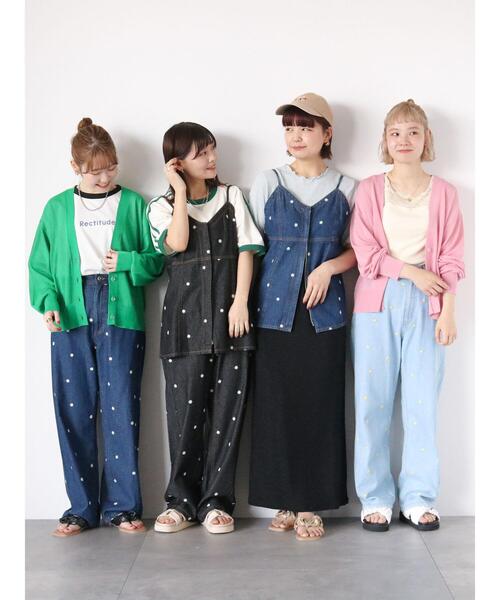 「ehka sopo」 デニムパンツ F サックスブルー レディース_画像5