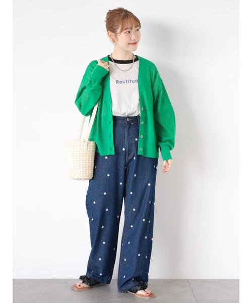 「ehka sopo」 デニムパンツ F サックスブルー レディース_画像8