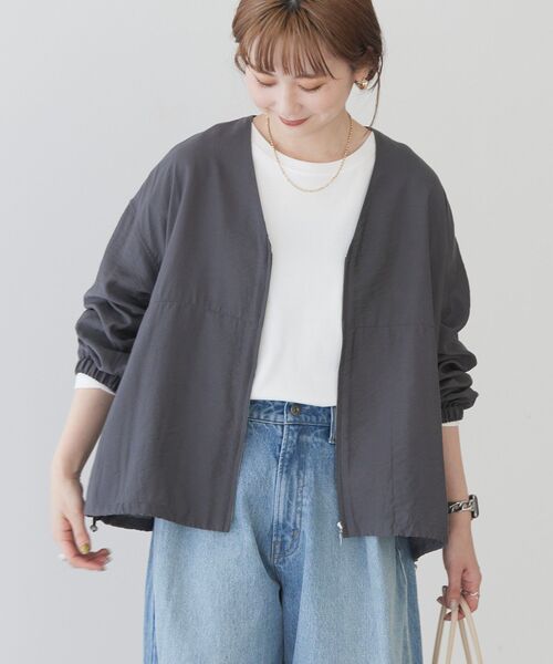 「AMERICAN HOLIC」 ブルゾン L チャコールグレー レディース_画像9