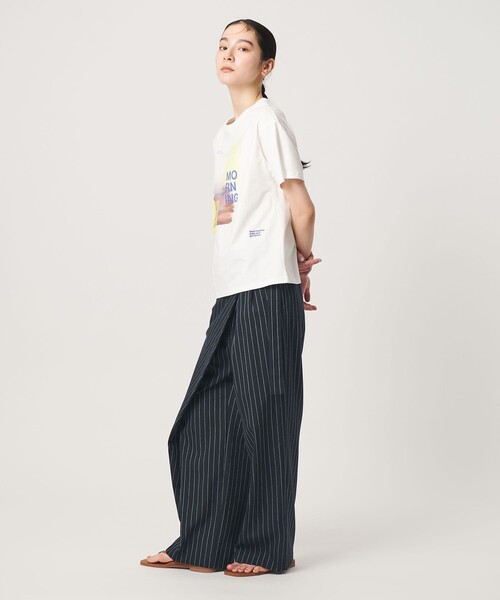 ワイドパンツ パンツ フロントラップ ベルト パンツ ウォッシャブル レディースの画像