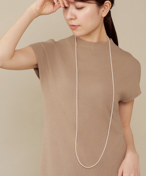 ネックレス K10YG 淡水パール ロングネックレス レディースの画像
