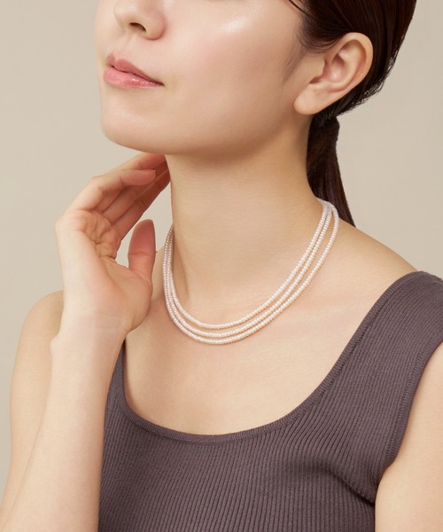 ネックレス K10YG 淡水パール ロングネックレス レディースの画像