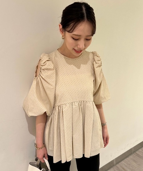 「Mila Owen」 7分袖チュニック 1 ホワイト レディース_画像3
