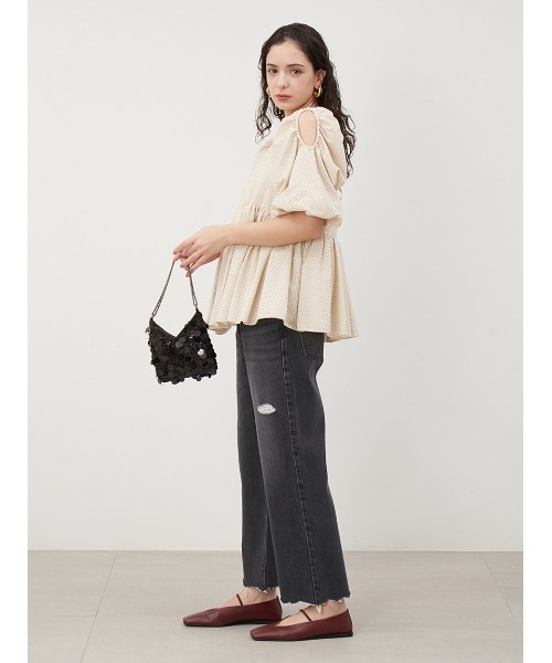 「Mila Owen」 7分袖チュニック 1 ホワイト レディース_画像6