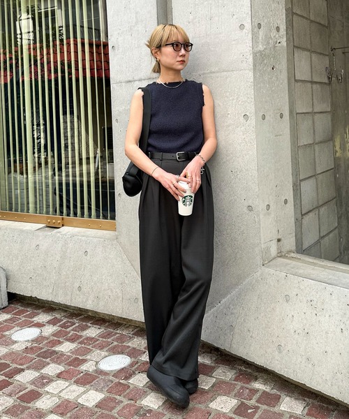 「feepur」 ノースリーブニット MEDIUM オフホワイト レディース_画像6