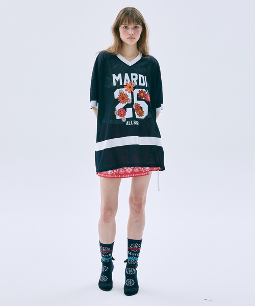 Mardi Mercredi（マルディメクルディ） tシャツ MESH JERSEY TOP HALF