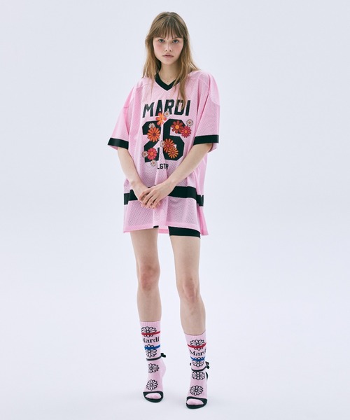 Mardi Mercredi（マルディメクルディ） tシャツ MESH JERSEY TOP HALF