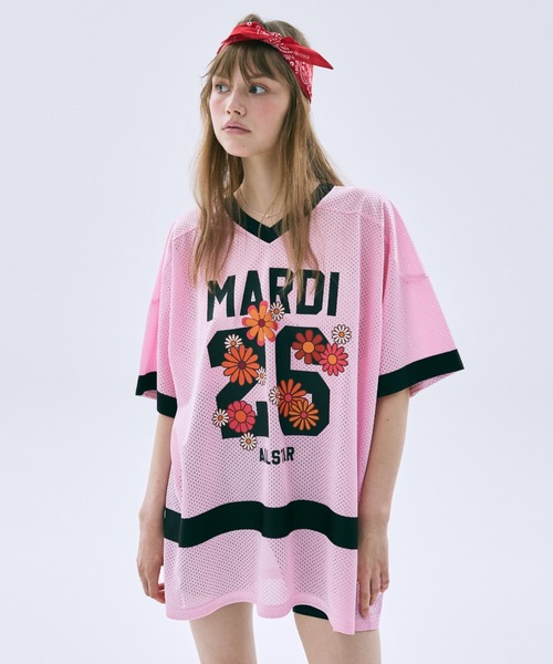 Mardi Mercredi（マルディメクルディ） tシャツ MESH JERSEY TOP HALF