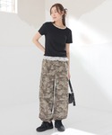 カーゴパンツ 迷彩柄カーゴパンツ レディースの詳細画像3