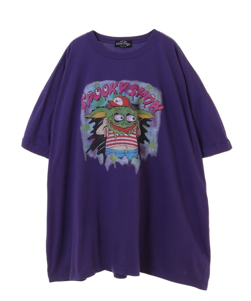 「Candy Stripper」 半袖Tシャツ 2 グリーン レディース_画像3