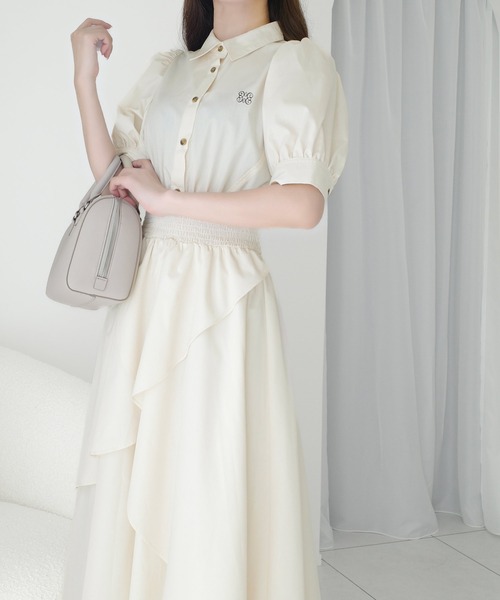 「mily bilet」 半袖ワンピース X-LARGE ブルー レディース_画像7