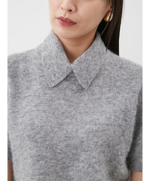 「Mila Owen」 半袖ポロシャツ 1 ブラウン レディース_画像8