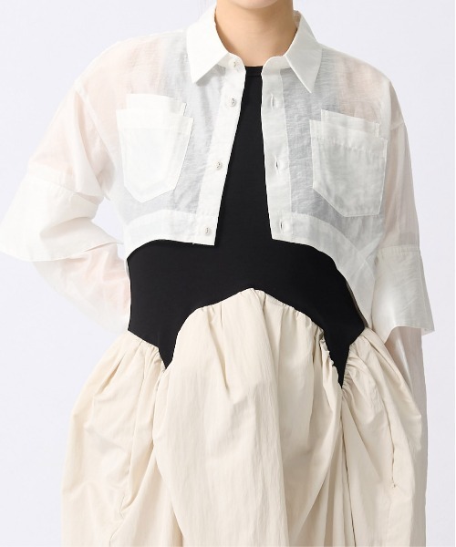 OMMO★SHEER SHORT SH/シアーショートシャツ OMMO（オーエムエムオー） ブラウス シャツ 「」SHEER SHORT SH/シアー