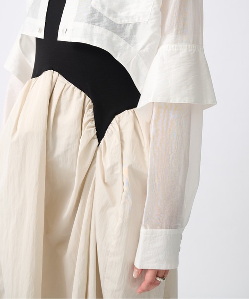 ommo シアーショートシャツ OMMO（オーエムエムオー） ブラウス シャツ 「」SHEER SHORT SH/シアー