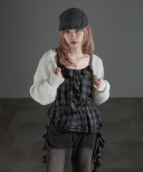 「apres jour mignon」 キャミソールブラウス フリー ブラック レディース_画像2