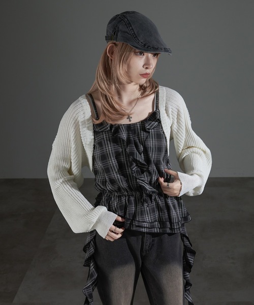 「apres jour mignon」 キャミソールブラウス フリー ブラック レディース_画像9