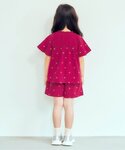 ブラウス シャツ フラワー・ハート刺繍半袖チュ...の詳細画像4