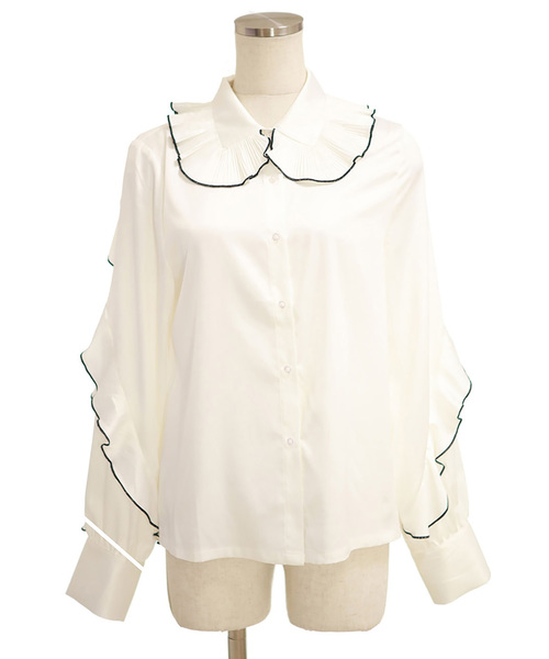 lissi boutique ブラウス lissi Boutique（リージーブティック） シャツ ブラウス 襟袖フリル