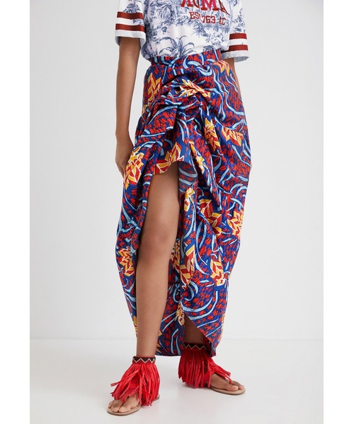 Desigual × Stella Jean ロングスカート M新品 デシグアル Desigual Stella Jean マルチポジション ロング