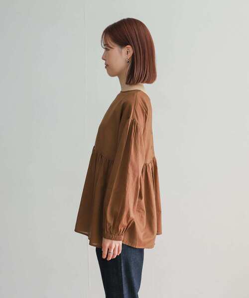 DOORS　リネン2wayブラウス URBAN RESEARCH DOORS シャツ ブラウス コットンツイル2WAY