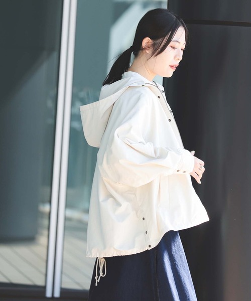 【美品】シーバイクロエ　ポンチョ　アウター　ブルゾン　コート　羽織り　モヘヤ混 BEAMS HEART ブルゾン アウター ポンチョ風 レディース