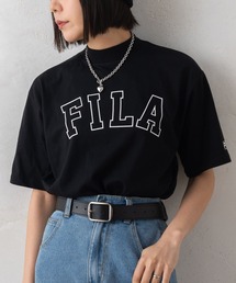 新品フィラロゴシャツ　Ｌ フィラ FILA 【ラン】接触冷感 ロゴプリント Tシャツ レディース