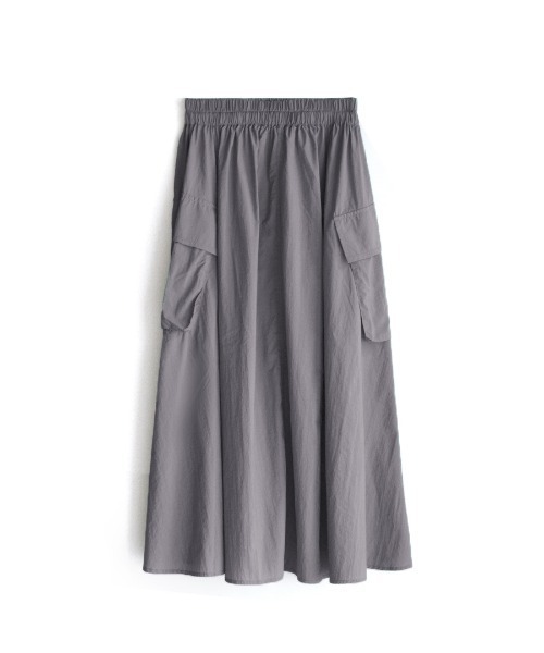 展示のみ美品ウォームスウエットカーゴスカート　グレー ウォームスウェットカーゴスカート（ロング・マキシ丈スカート）｜AP