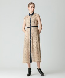 新品未使用　ノースリーブシャツワンピース allureville ワンピース バイヤスチドリプリントノースリーブ