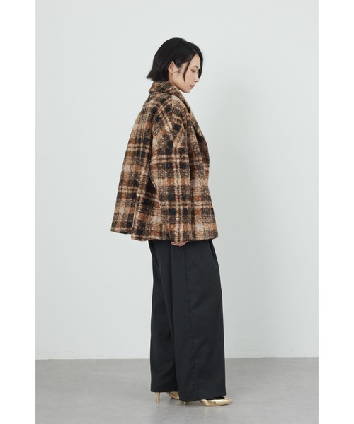 【美品】LIMI feu チェック柄 ピーコート LIMI feu - 希少 リミフゥ ヨウジヤマモト 上質 Aライン チェック