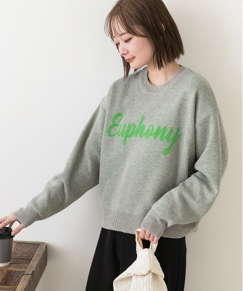 新品　海外限定　アディカラー　レトロ風セーター　Mサイズ ad thie（アドティエ） ニット セーター 配色ロゴデザイン ジャガード