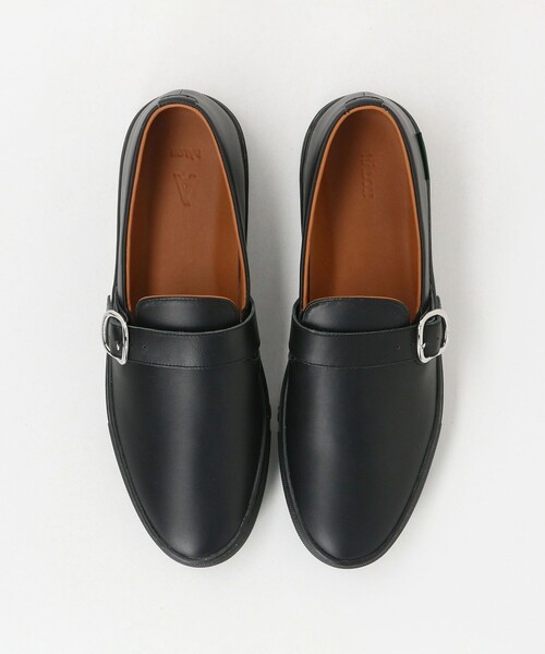 【未使用】 UNITED ARROWS hALON スリッポン レザー ブラック shopbring_3023l270013
