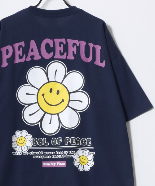 オーバーサイズ・スマイルTシャツ SMILEY FACE tシャツ FACE/スマイリーフェイス オーバーサイズ