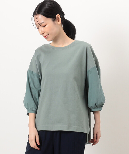 tシャツ 綿100％ ボリュームスリーブ Tシャツ レディース