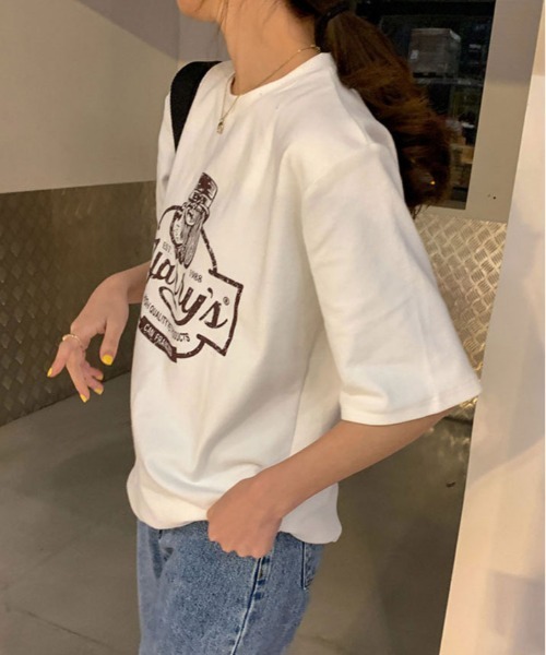 tシャツ ヴィンテージ ロゴ プリント Tシャツ レディース