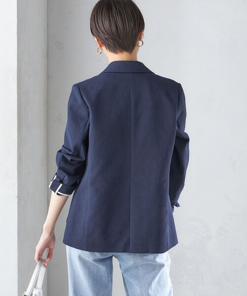 完売品　SHIPS for women シングル テーラード ジャケット セール】〈手洗い可能〉シングル テーラード ジャケット