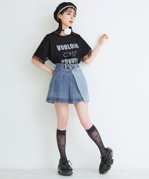 Narcissus tシャツ 「Narcissus」チュールレイヤードTシャツ