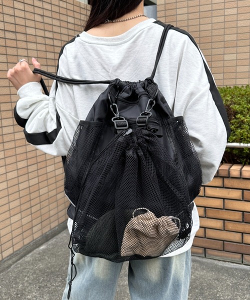 おまけ付！APCメッシュリュック(男女兼用) A.P.C. アーペーセー リュックサック ロゴ メッシュメンズ