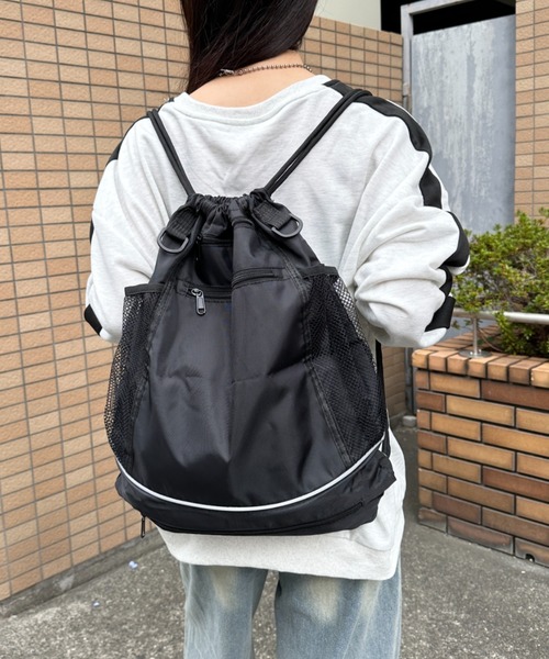 CLEA デイバック リュック メッシュ袋付き 2WAY ナップザック
